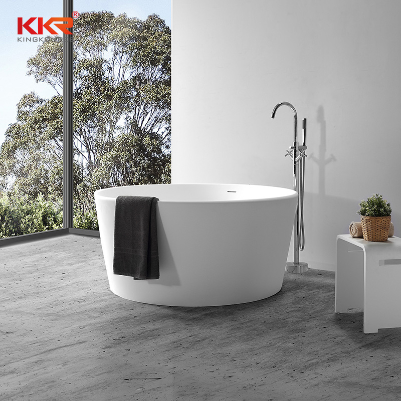 KKR Stone modified solid surface freestanding tub directly sale for table tops-2