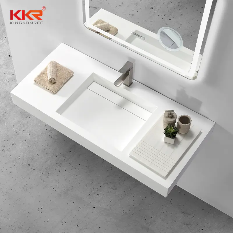 Europe Fashion Design High Quality Solid Surface Wall Hang Basin