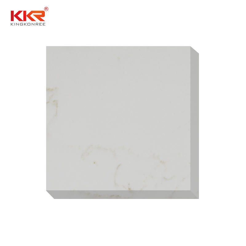 Artificial Carrara White Large Size Quartz Slab Engineered Stone KKR-QY032