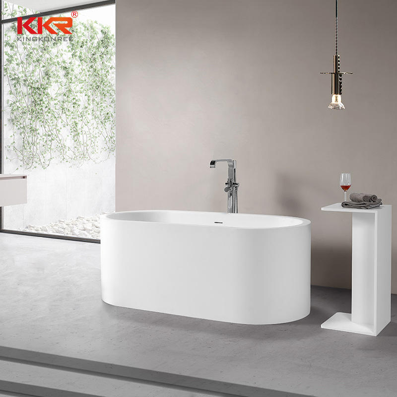 Elegant Design Artificial Stone Acrylic Solid Surface Freestanding Bath Tub
