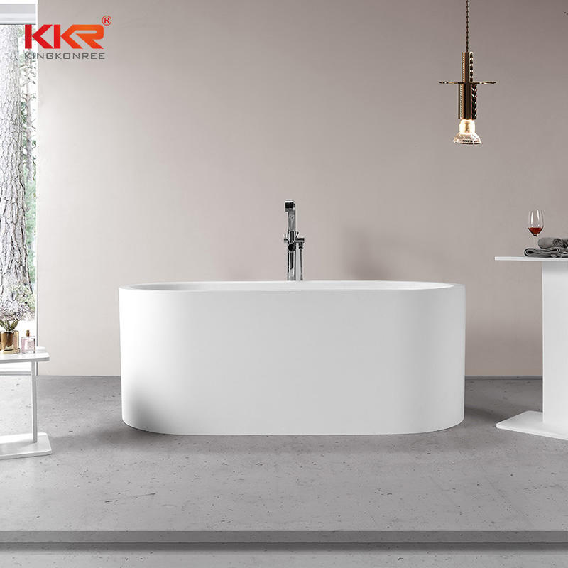 Elegant Design Artificial Stone Acrylic Solid Surface Freestanding Bath Tub