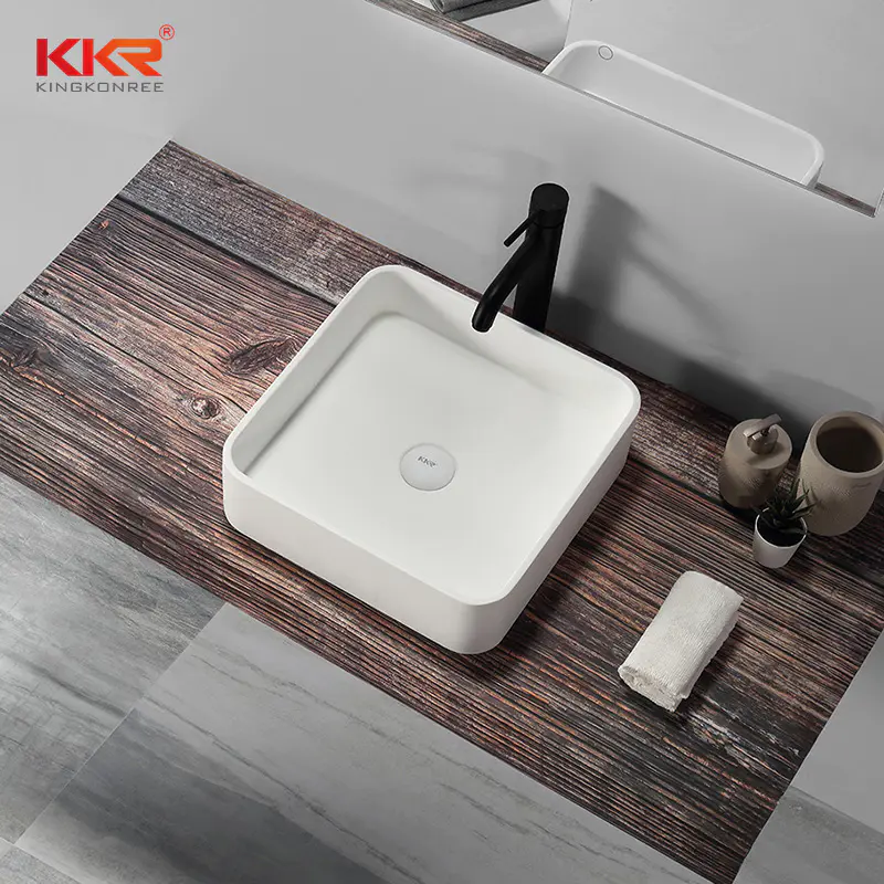 Newly above counter basin sanitary ware bathroom white handmade countertop sinks