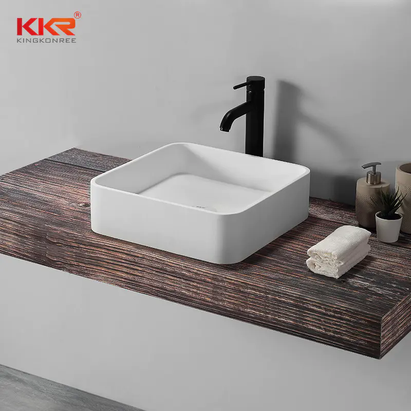 Newly above counter basin sanitary ware bathroom white handmade countertop sinks