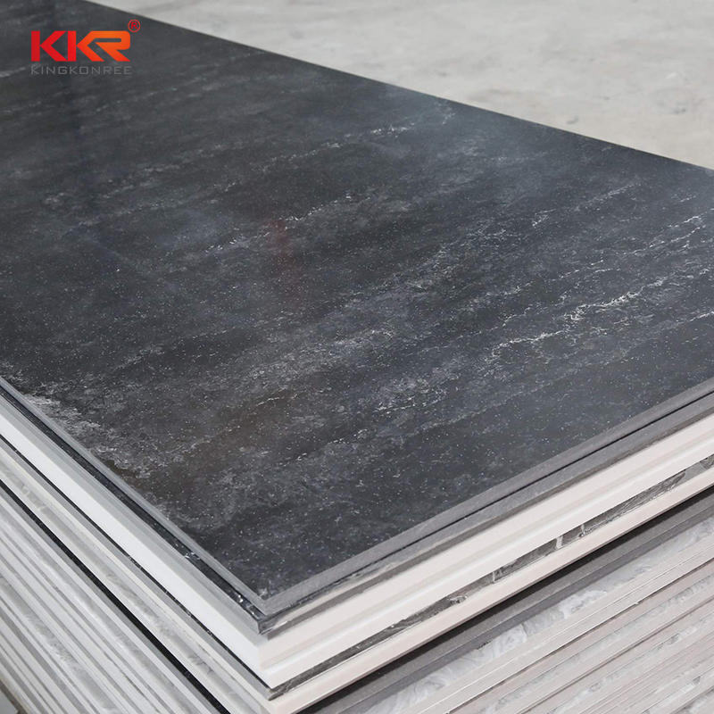 Artificial Marble Black Texture Marble Resin Stone Solid Surface Sheet