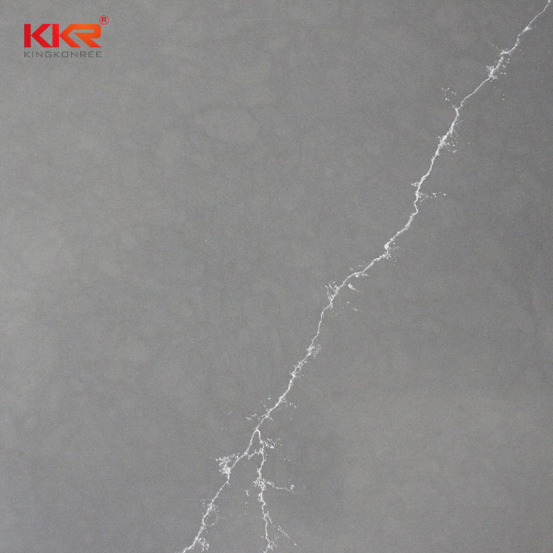 Grey Artificial Marble Texture Pattern Acrylic Stone Solid Surface Sheet KKR-M072