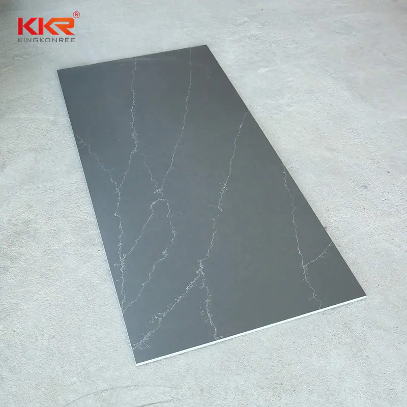 Grey Artificial Marble Texture Pattern Acrylic Stone Solid Surface Sheet KKR-M072