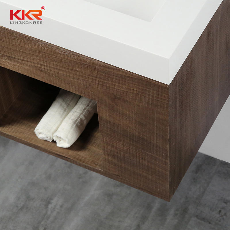 Square Small Size Bathroom Vanity Basin With Cabinet Set - Cabinet Basin
