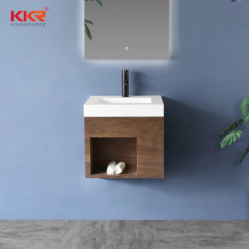 Square Small Size Bathroom Vanity Basin With Cabinet Set - Cabinet Basin