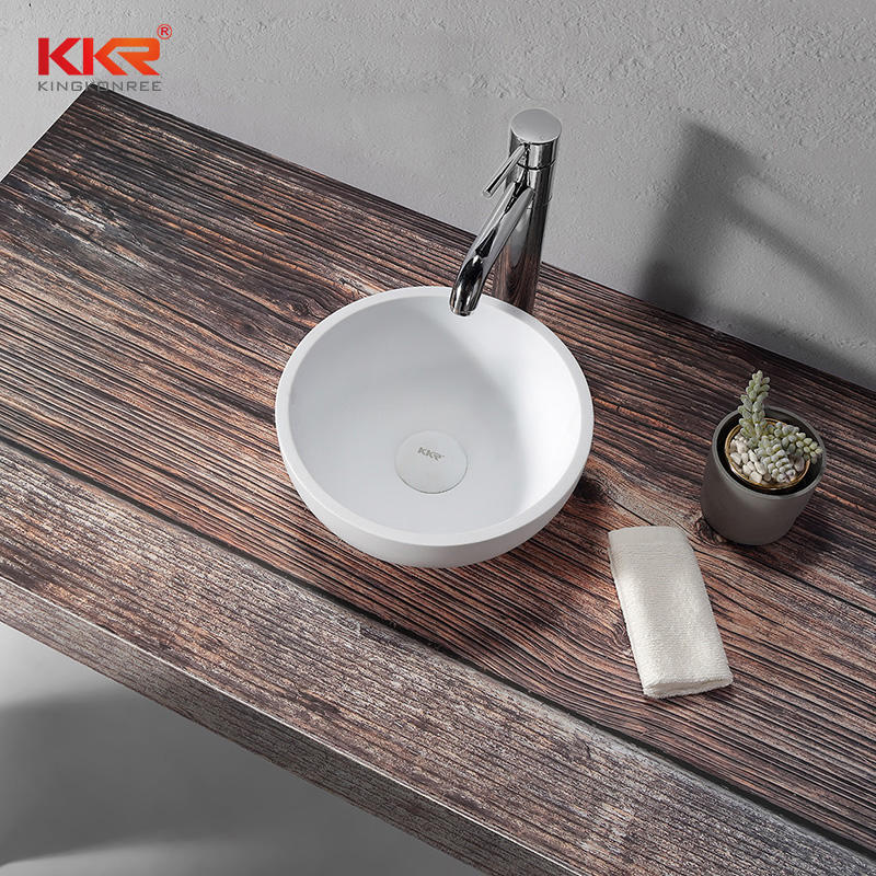 Hot Sales In The Dutch Market Round Acrylic Solid Surface Washbasin KKR-1113