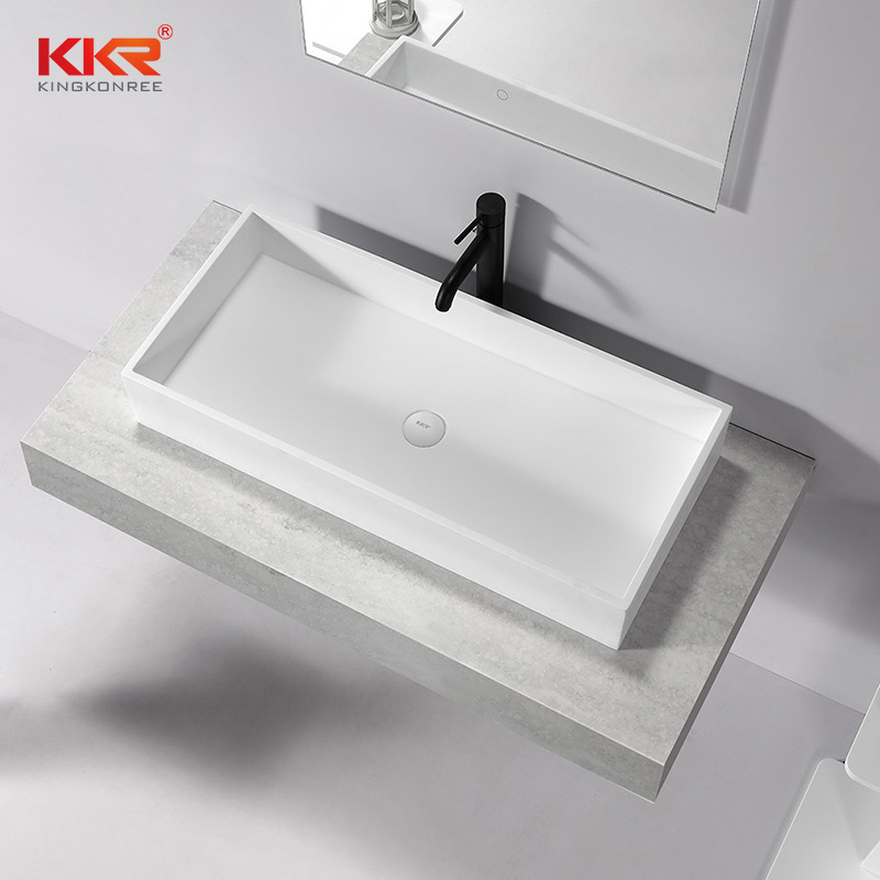 KKR Solid Surface bathroom vanity with sink distributor for indoor use-1