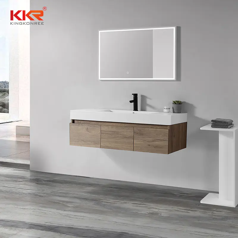 Royal White Artificial Marble Solid Surface Cabinet Basin KKR-1800