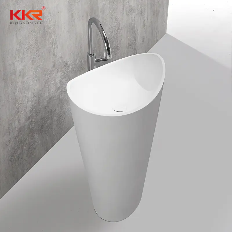 Acrylic Marble Stone Freestanding Basin Solid Surface Vessel Sink  KKR-1900