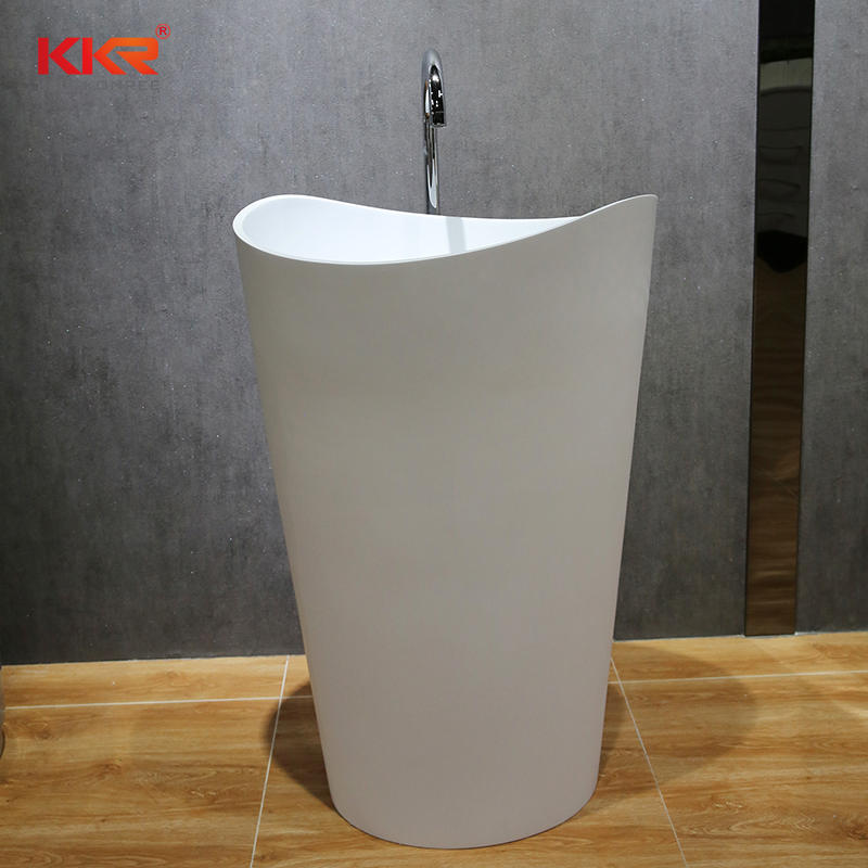 Acrylic Marble Stone Freestanding Basin Solid Surface Vessel Sink  KKR-1900