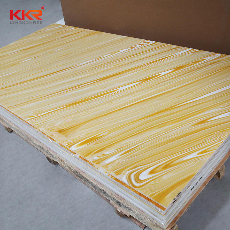 96 Inch Marble Pattern Translucent Solid Surface Sheets KKR-A106