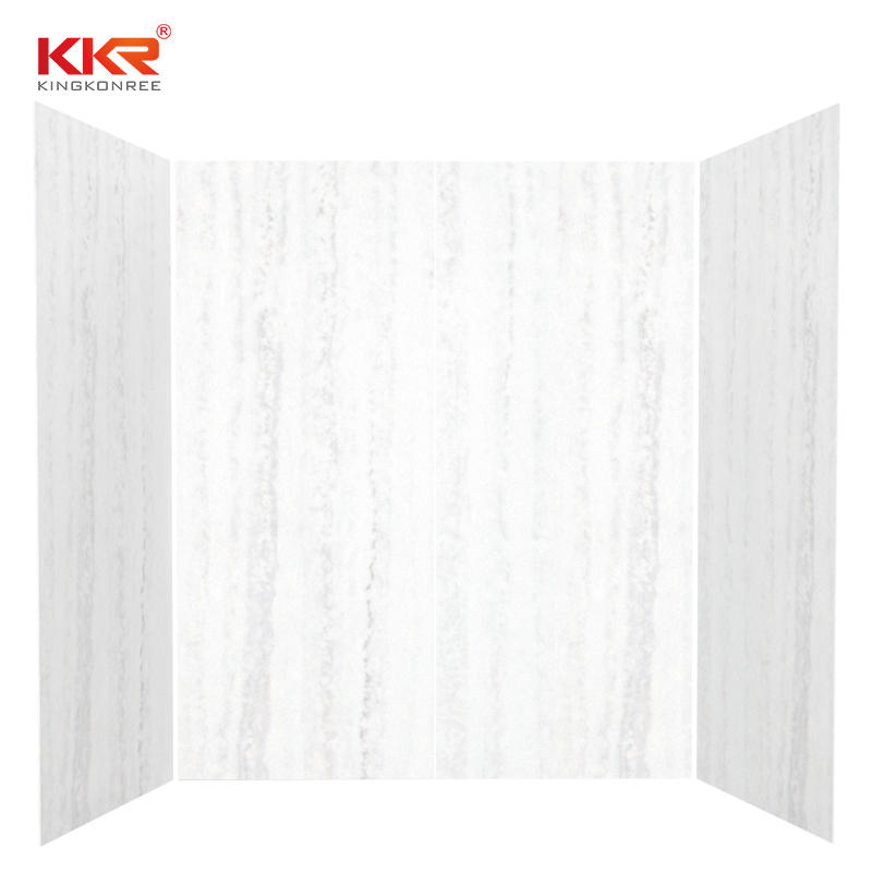 High Qualtiy Marble Texture Pattern Solid Surface Bathroom Shower Surround