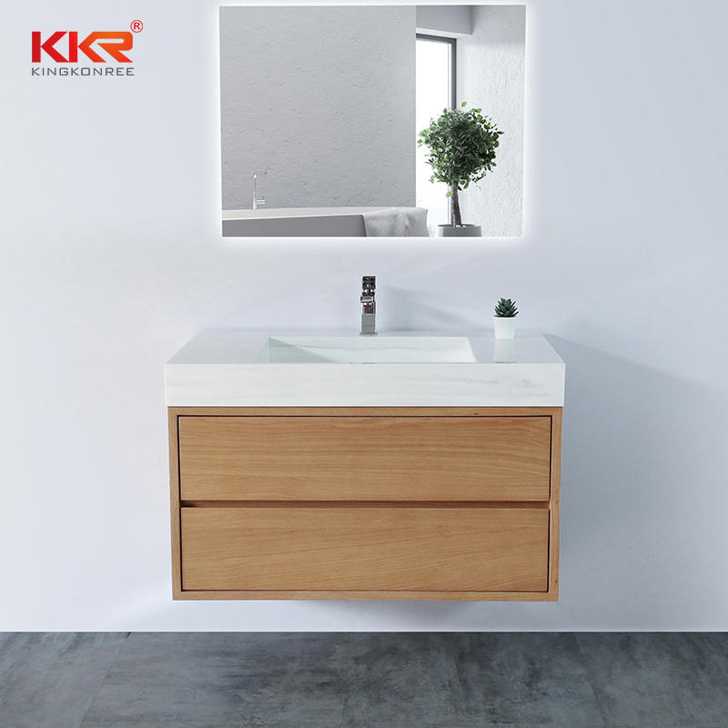 Customized Wall Hung Bathroom Vanity Cabinet for 5 Stars Hotel KKR-CAB002