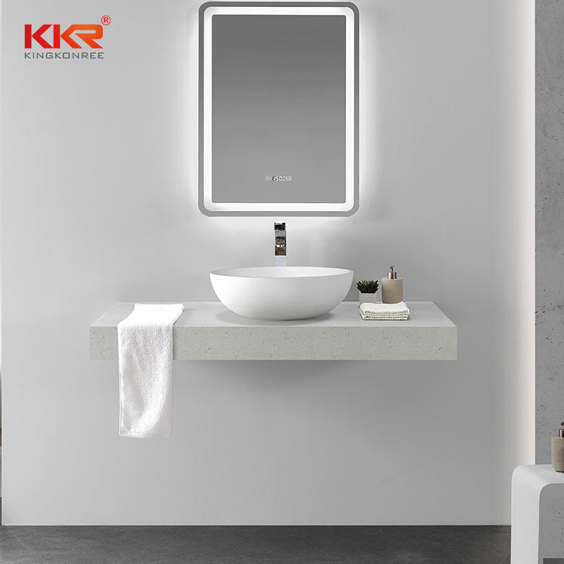 European Design Hot Sales Solid Surface Round Above Counter Wash Basin KKR-1513-A