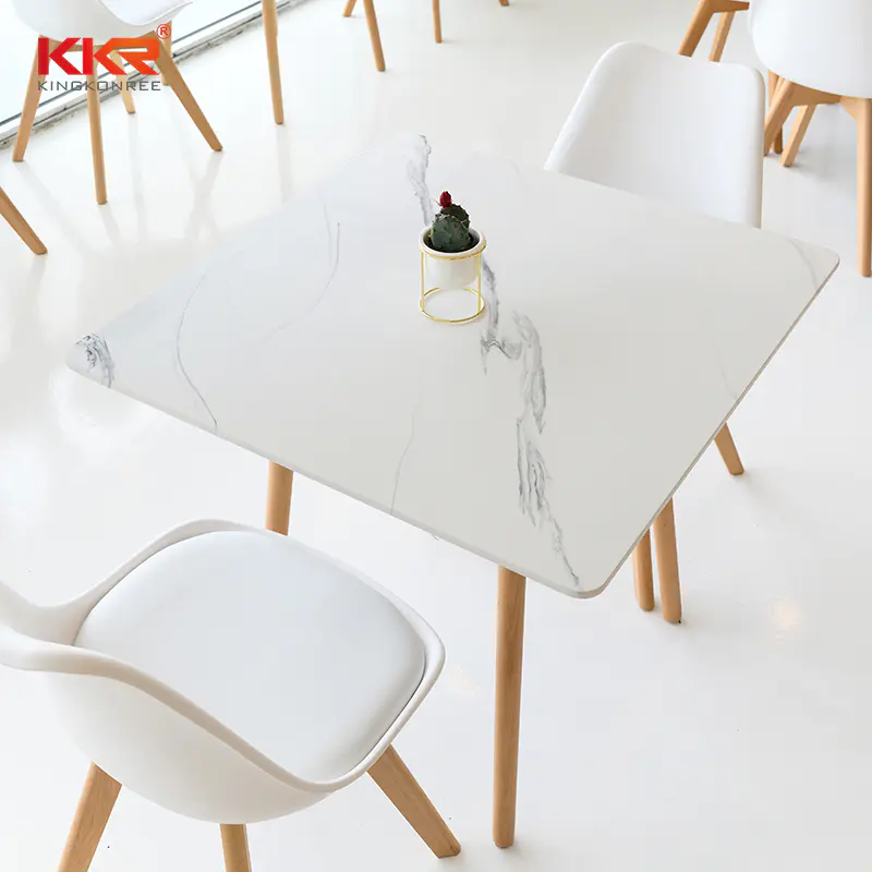 Modern Nordic Style Furniture Texture Marble Pattern Solid Surface Table Marble Top