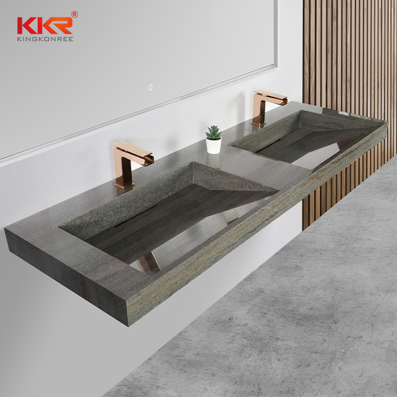 KKR Solid Surface pedestal bathroom sinks wholesale distributors for home-1