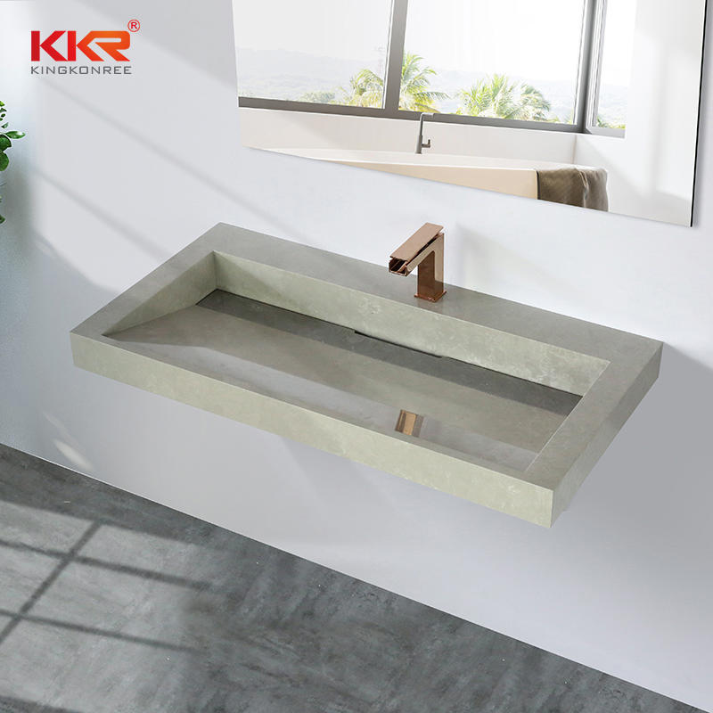 Artificial Stone Resin Basins Sink Acrylic Solid Surface Lavabo Bathroom Washbasin Wash Basin Sink KKR-M8861