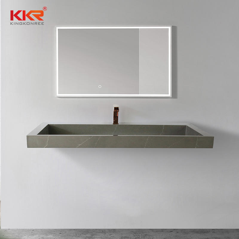 KKR Hot Selling Marble Color Solid surface vanity sink hotel project bathroom modern design sinks KKR-M072