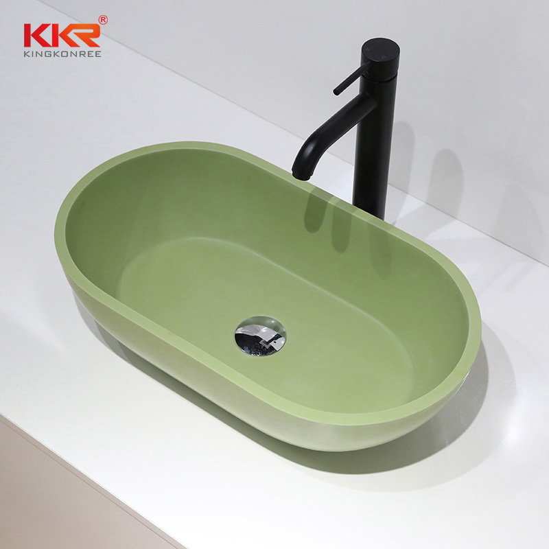 KKR Solid Surface hot selling pedestal bathroom sinks manufacturing for home-1