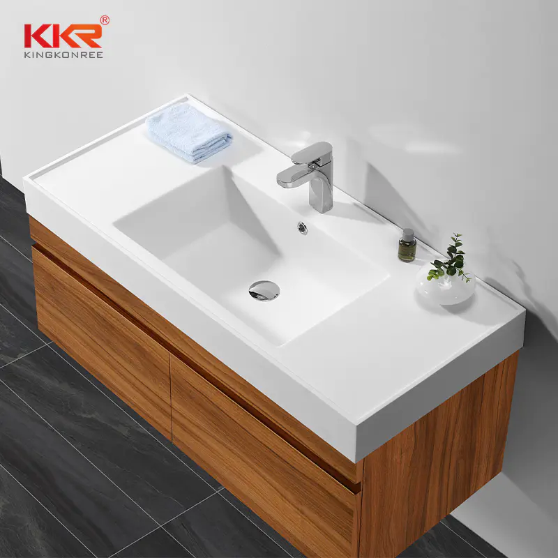 Solid surface classic Italian wall-mounted washbasin cabine KKR-1535