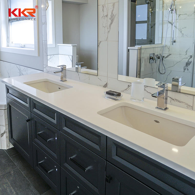White Marble Vanity Tops or Countertops With Sinks