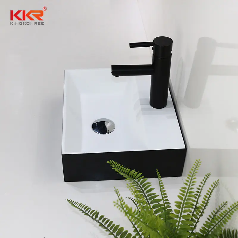 Customized Black Wall Hang Wash Basin KKR-1105-2