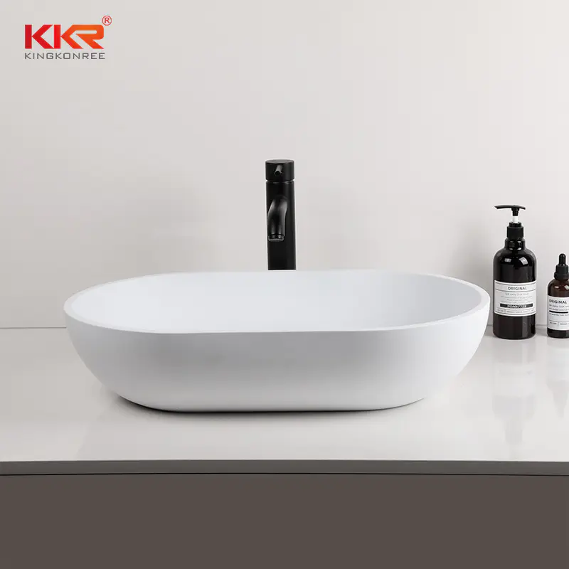 Above Counter Table Top Solid Surface Bathroom Wash Basins KKR-1004