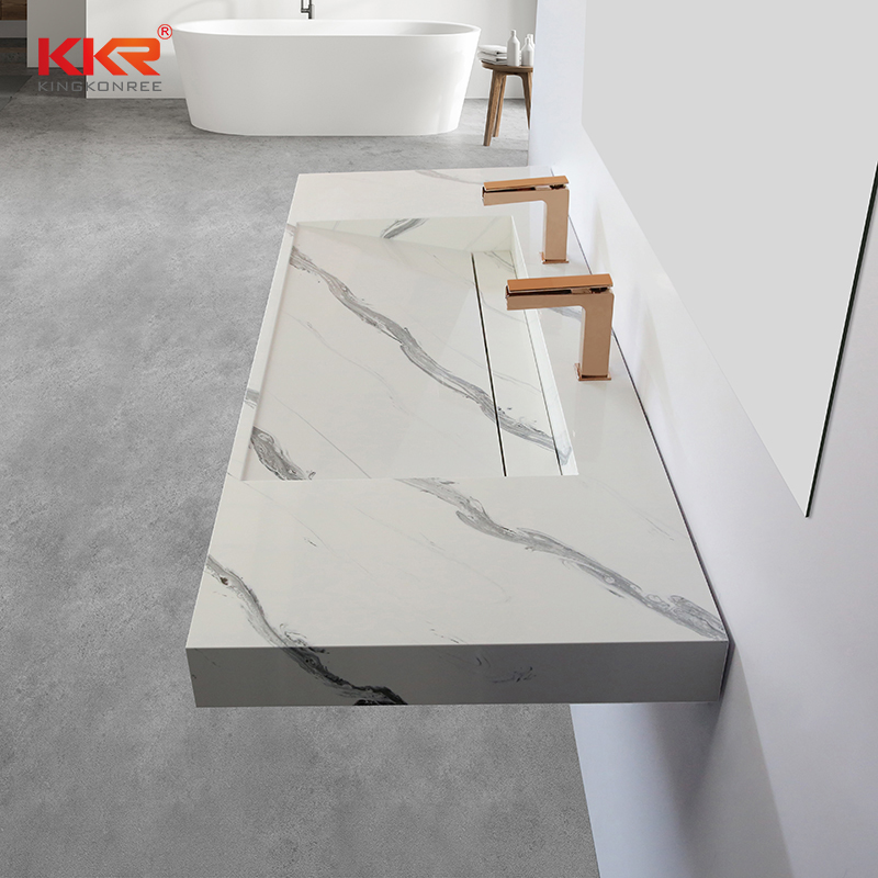 KKR Solid Surface factory price corian integrated sink in bulk with high cost performance-1