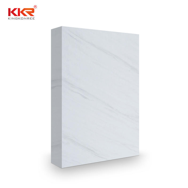 Resin Composite Artificial Acrylic Stones Facade Panel Big Slab Surface Faux Slab Stone Panels Polyurethane Kingkonree Solid KKR-M8868
