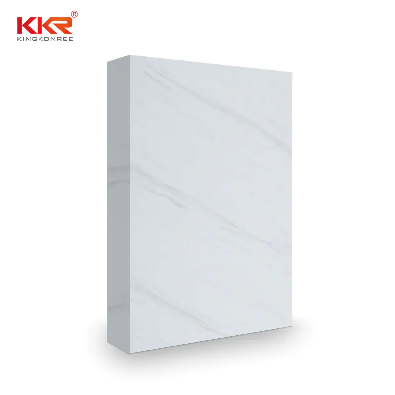 Resin Composite Artificial Acrylic Stones Facade Panel Big Slab Surface Faux Slab Stone Panels Polyurethane Kingkonree Solid KKR-M8868