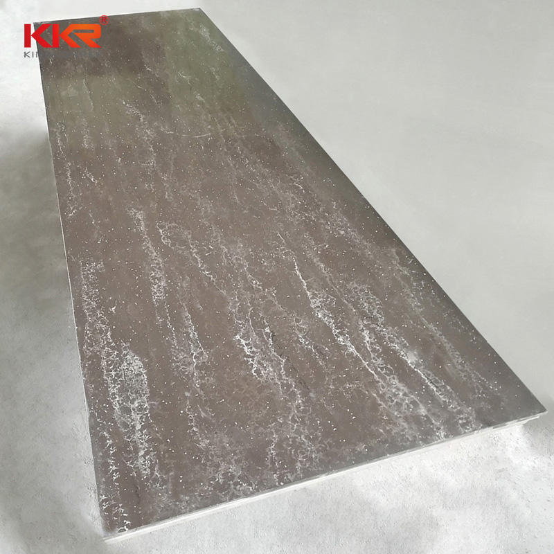 Dark Color Artificial Stone Solid Surface Sheet Textured Marble Acrylic Solid Surface KKR-M6808