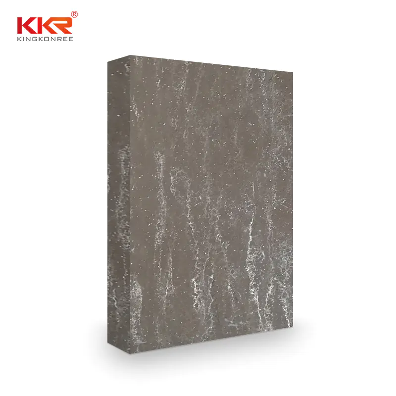 Dark Color Artificial Stone Solid Surface Sheet Textured Marble Acrylic Solid Surface KKR-M6808