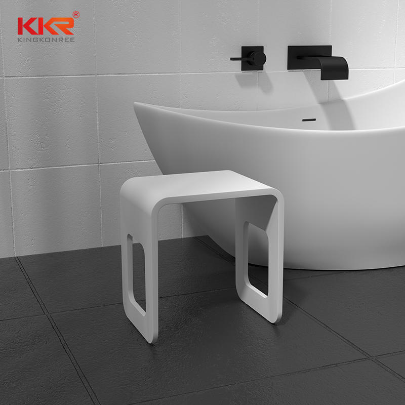 Artificial Stone Resin Stone Acrylic Solid Surface Bathroom Chair Shower Bench Shower Stool KKR