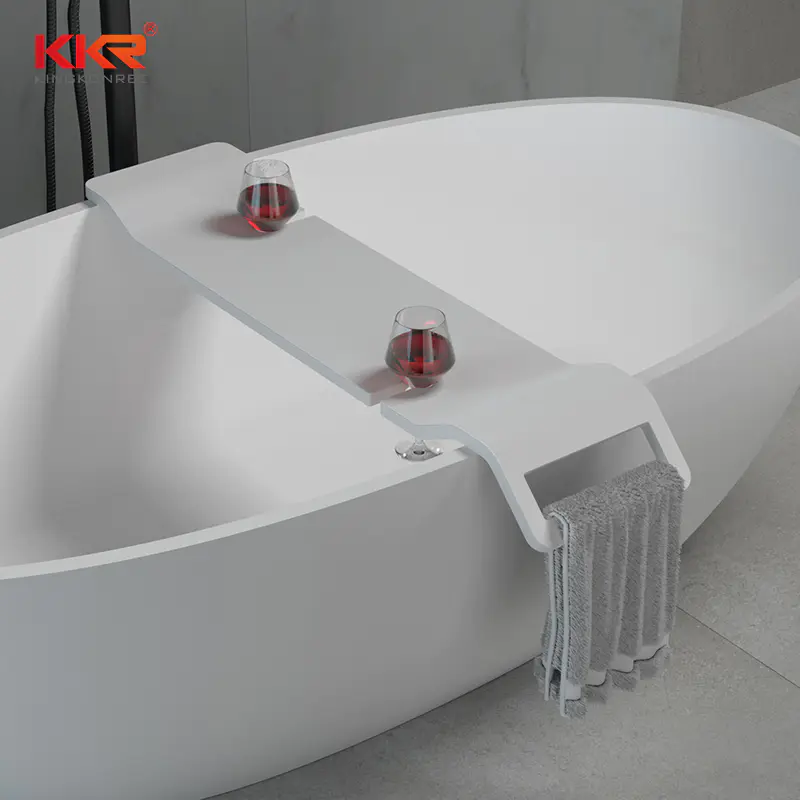 Multi-Function Style Bath Tub Bathtub Caddy Tray With Wine Glass Holder Tray