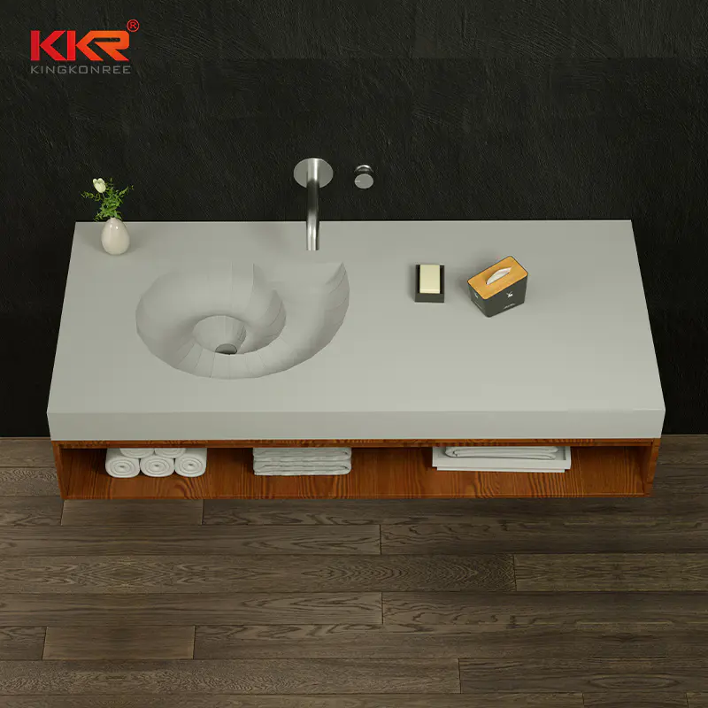 Washbasin with cabinet in artistic design unique customized wash basin