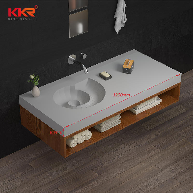 Washbasin with cabinet in artistic design unique customized wash basin