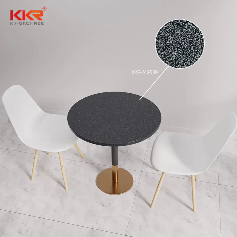 Modern Artificial Solid surface natural furniture Stone Restaurant Dinning Table desk And match Chair Set