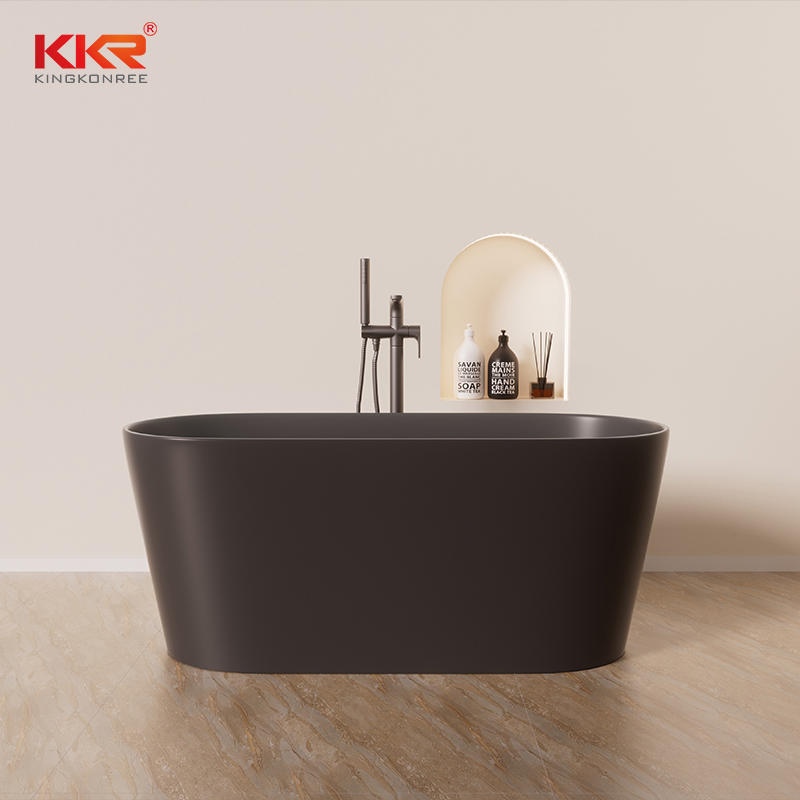 Hot Sale Solid Surface Bathtub Indoor Oval Artificial Stone Free Standing Bathtub