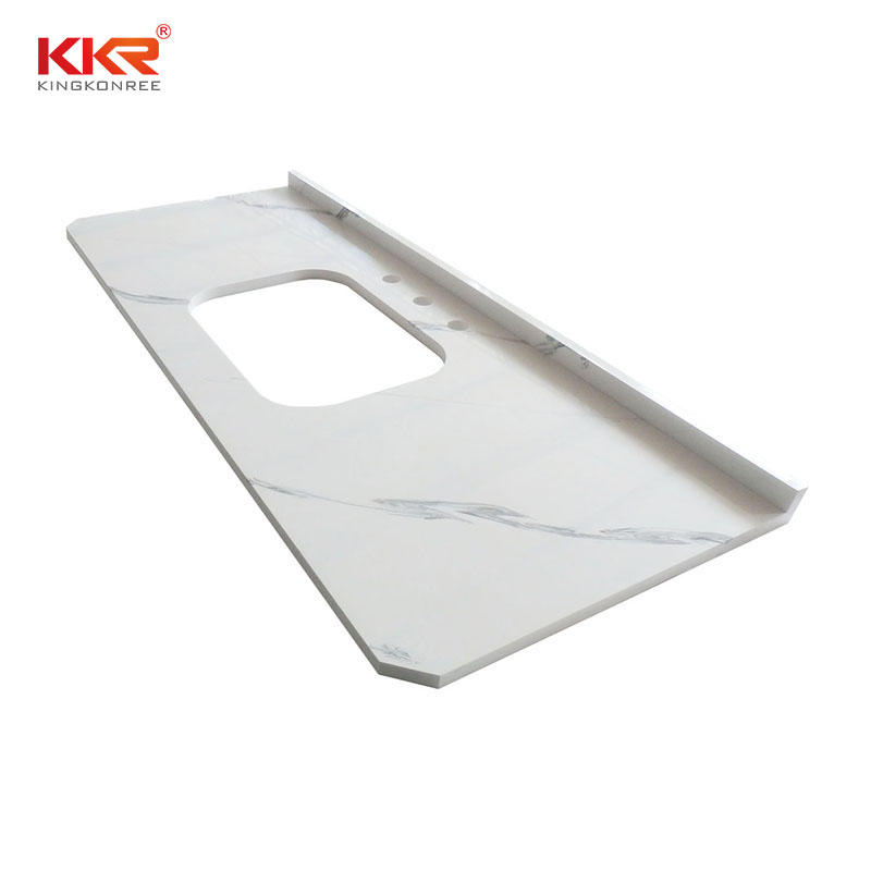 Natural Marble Color Acrylic Solid Surface Bathroom Vanity Top