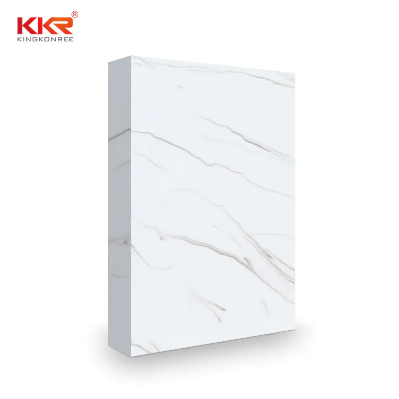 3050mm Length White Marble Acrylic Solid Surface Sheets KKR-M8818