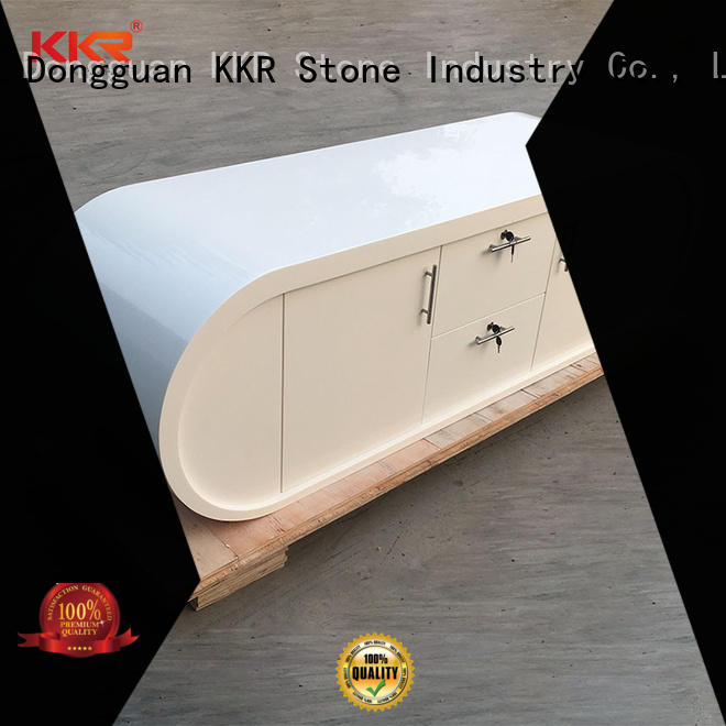 KKR Stone fashion design solid surface desk bulk production for bar table
