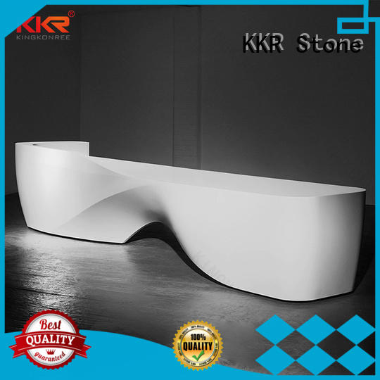 pure acrylic curved reception desk long-term-use for bar table