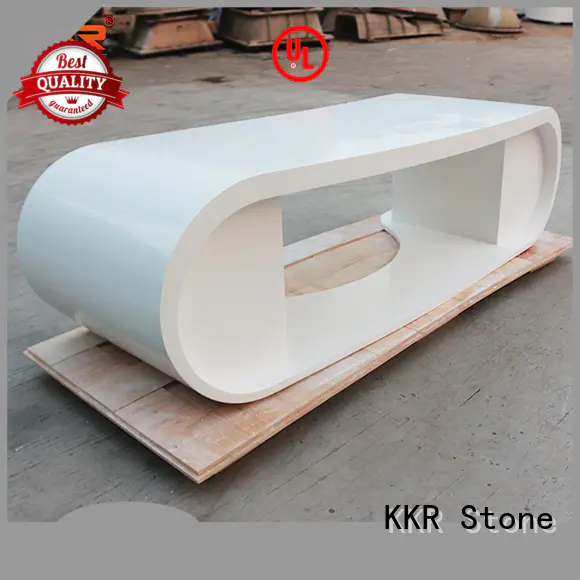 KKR Stone top curved reception desk widely-use for early education