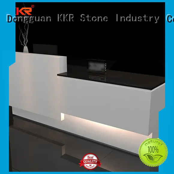custommade reception desk design sales for school building KKR Stone