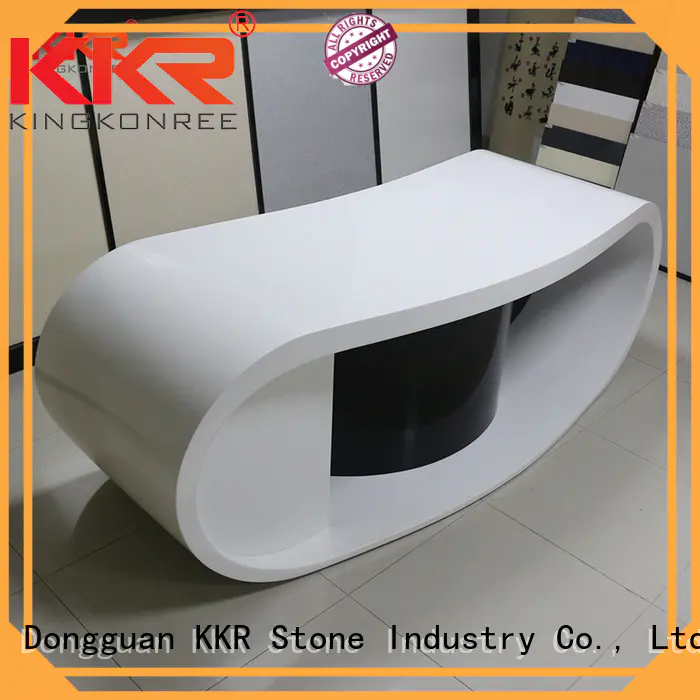 solid reception desk countertop free quote for school building KKR Stone