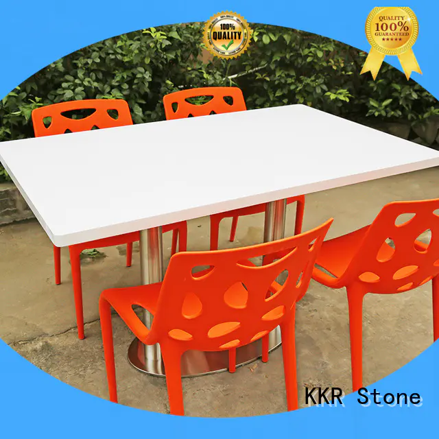 artificial marble top dining table sets restaurant KKR Stone