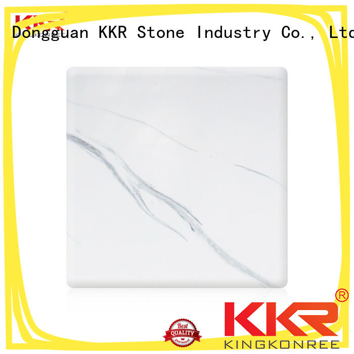 KKR Stone toxic free veining pattern solid surface texture for garden table